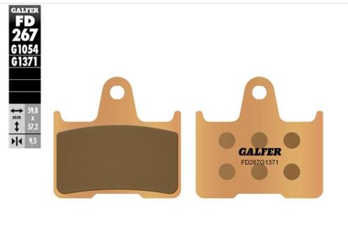 product image for Galfer Rear Brake Pads Sintered Compound - Honda, Kawasaki and Suzuki