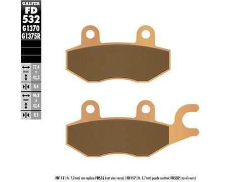 product image for Galfer Front Brake Pads - Sintered Compound - Kawasaki