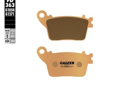 image of Galfer Rear Brake Pads - Sintered Compound - Honda, Kawasak, Suzuki, Yamaha