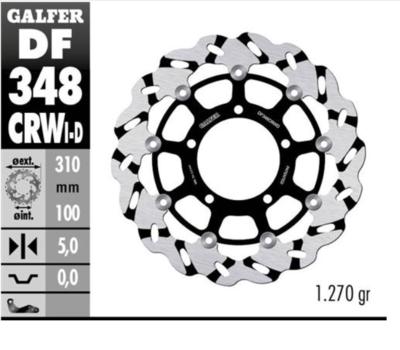 image of Galfer 310mm Superbike Wave Rotor Set– Directional – Front Disc - Suzuki– 